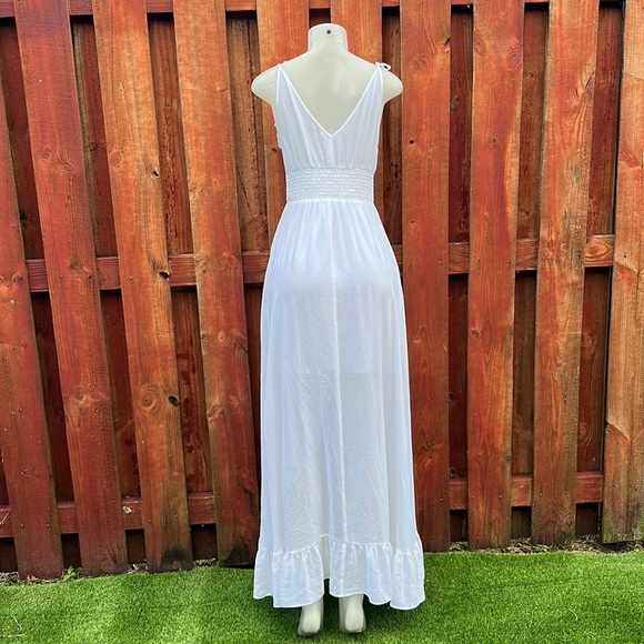 Guess White High Low Sundress with Cap Sleeves Size S - Picture 7 of 12